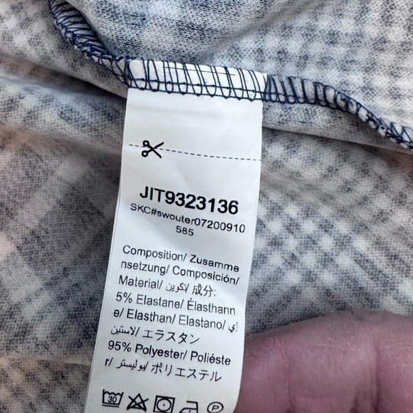 SHEIN Curve Black White Plaid Open Front Cardigan Duster 4XL - Picture 7 of 11